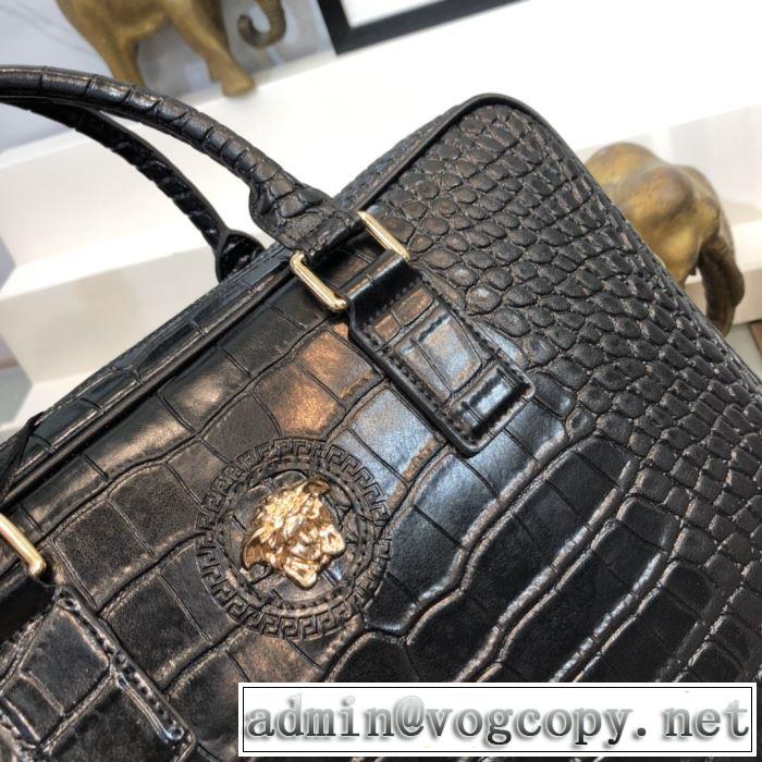 激安2020春夏ヴェルサーチ メデューサ バッグ 値段 ビジネスシーンVERSACE ブリーフケース 安い コピー 収納性抜群