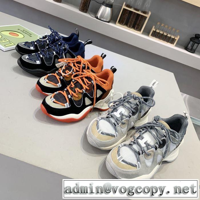 素敵続くトレンド フェンディ FENDI 3色可選 2019秋冬トレンドデザイン ランニングシューズ 今年注目すべき秋冬ファッション