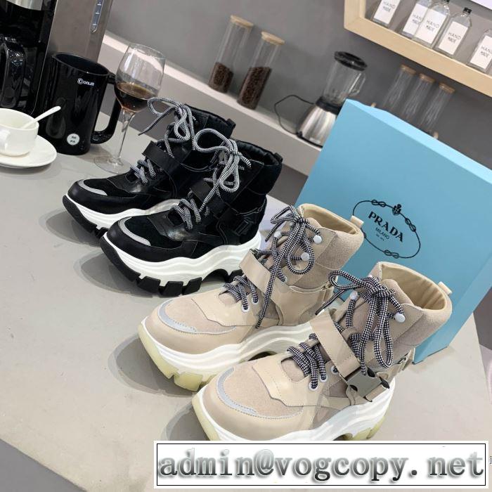 2色可選 2019秋、イチオシ上品 プラダ 新作アイテムが今年流 PRADA ランニングシューズ 今シーズン注目のアイテム