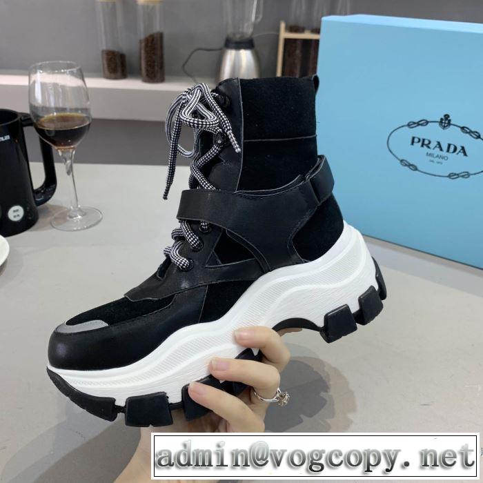 2色可選 2019秋、イチオシ上品 プラダ 新作アイテムが今年流 PRADA ランニングシューズ 今シーズン注目のアイテム