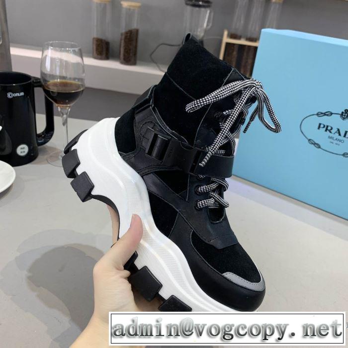 2色可選 2019秋、イチオシ上品 プラダ 新作アイテムが今年流 PRADA ランニングシューズ 今シーズン注目のアイテム