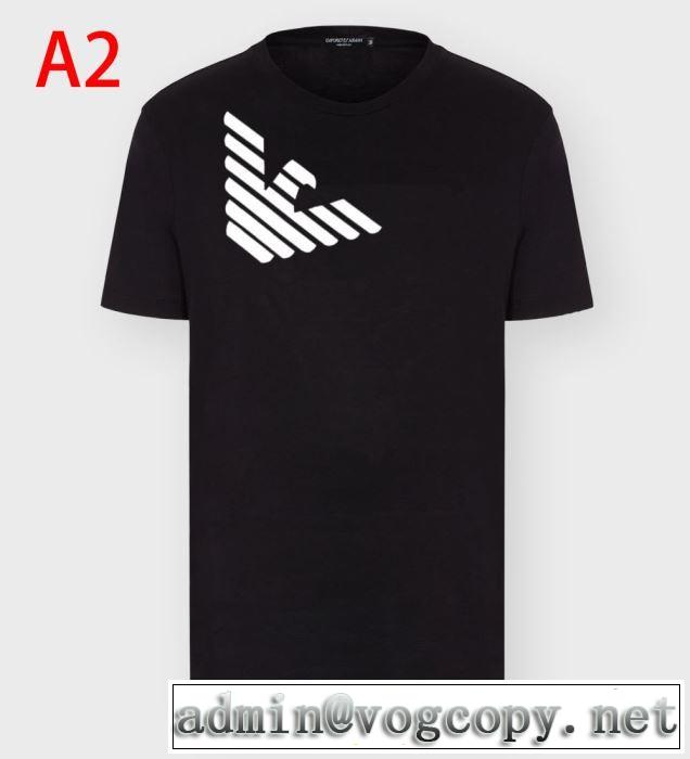 争奪戦必至ARMANI新作 アルマーニ ｔシャツ メンズ 2020春夏限定人気ランキング お洒落カジュアル半袖トップスグレー