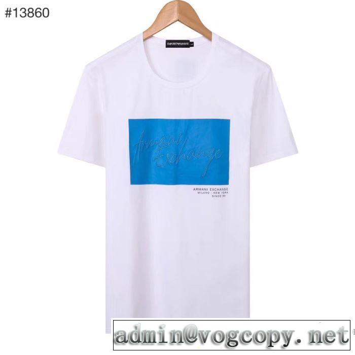 ファッショニスタを中心に新品が非常に人気 多色可選 アルマーニ ARMANI 2020春新作 半袖Tシャツ