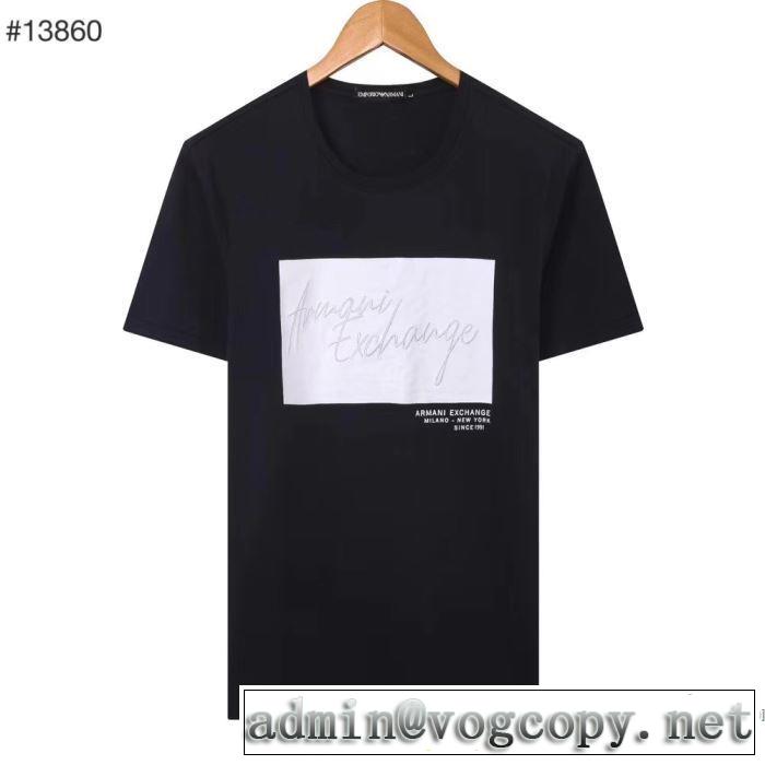 ファッショニスタを中心に新品が非常に人気 多色可選 アルマーニ ARMANI 2020春新作 半袖Tシャツ