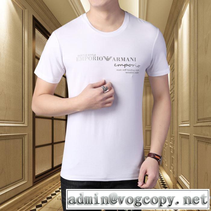 絶対に見逃せない 多色可選 半袖Tシャツ おしゃれに大人の必見 アルマーニ ARMANI 老舗ブランド