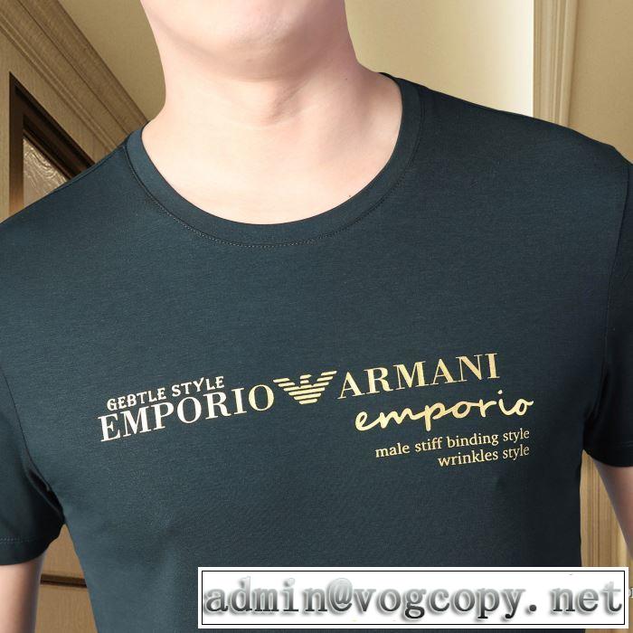 絶対に見逃せない 多色可選 半袖Tシャツ おしゃれに大人の必見 アルマーニ ARMANI 老舗ブランド
