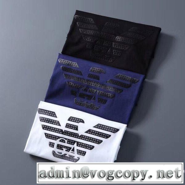 多色可選 価格も嬉しいアイテム 半袖Tシャツ 手頃価格でカブり知らず アルマーニ ARMANI