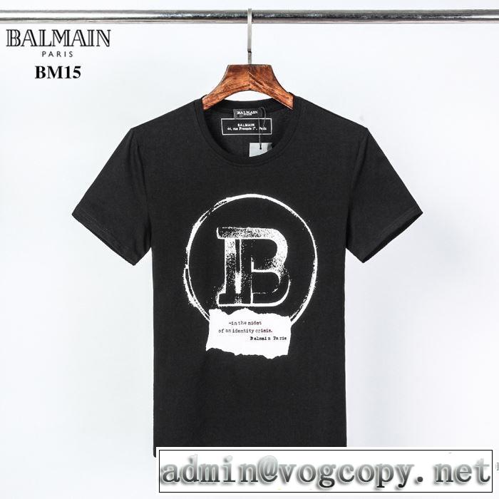 2色可選 バルマン エレガントな雰囲気 BALMAIN おしゃれな人が持っている 半袖Tシャツさらに魅力的