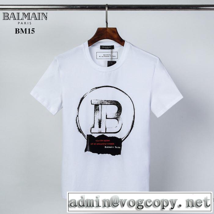 2色可選 バルマン エレガントな雰囲気 BALMAIN おしゃれな人が持っている 半袖Tシャツさらに魅力的