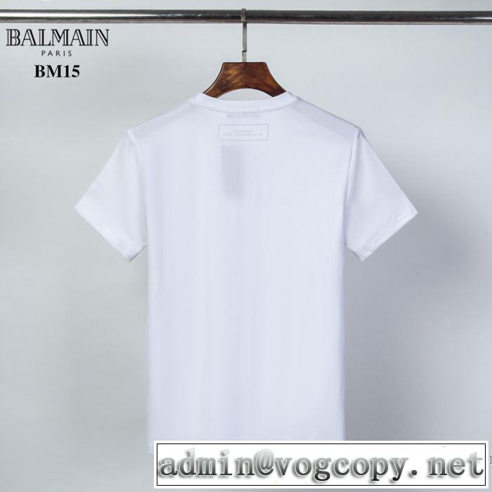 2色可選 バルマン エレガントな雰囲気 BALMAIN おしゃれな人が持っている 半袖Tシャツさらに魅力的
