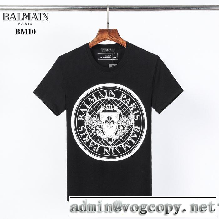 半袖Tシャツ 2色可選 シンプルなファッション バルマン スタイルアップ BALMAIN  2020モデル