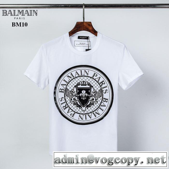 半袖Tシャツ 2色可選 シンプルなファッション バルマン スタイルアップ BALMAIN  2020モデル
