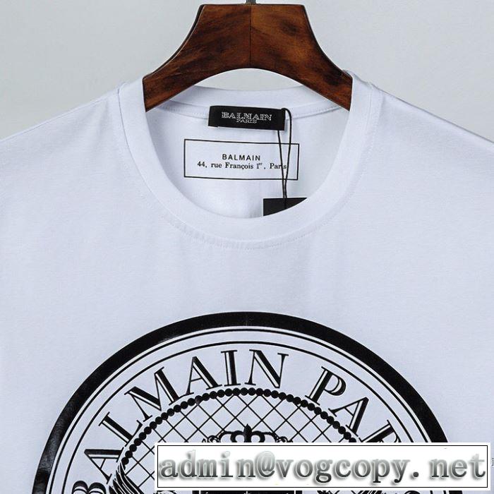 半袖Tシャツ 2色可選 シンプルなファッション バルマン スタイルアップ BALMAIN  2020モデル