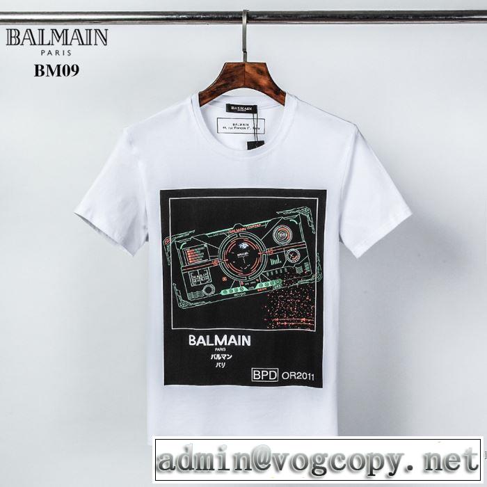 20新作です 半袖Tシャツ 2色可選 ストリート感あふれ バルマン 普段使いにも最適なアイテム BALMAIN