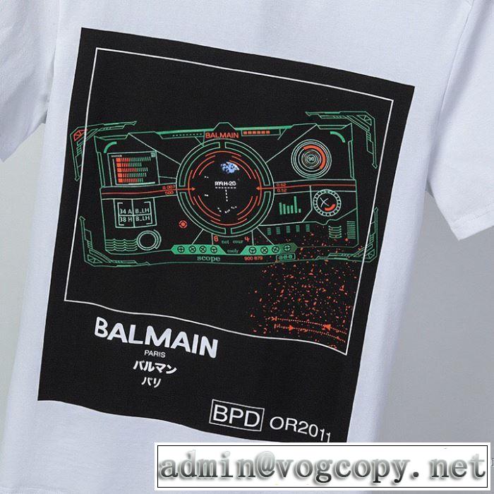 20新作です 半袖Tシャツ 2色可選 ストリート感あふれ バルマン 普段使いにも最適なアイテム BALMAIN