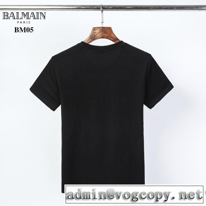 2色可選 ストリート界隈でも人気 半袖Tシャツ 安心安全人気通販 バルマン BALMAIN ストリート系に大人気