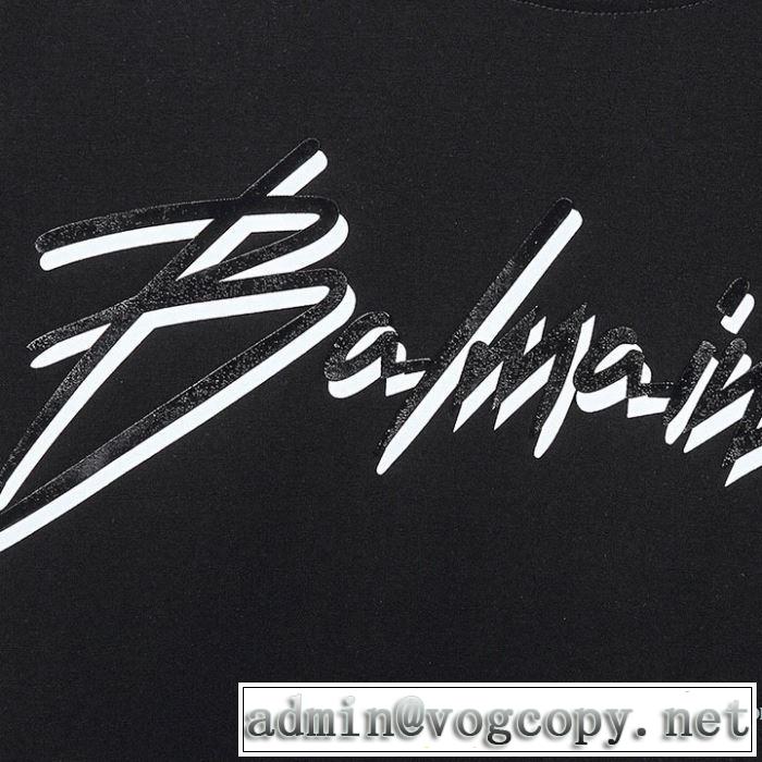 2色可選 ストリート界隈でも人気 半袖Tシャツ 安心安全人気通販 バルマン BALMAIN ストリート系に大人気