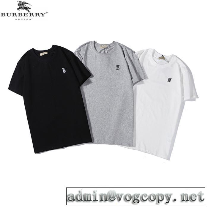 春夏コレクション新品　3色可選　バーバリー BURBERRY　普段見ないデザインばかり　半袖Tシャツ