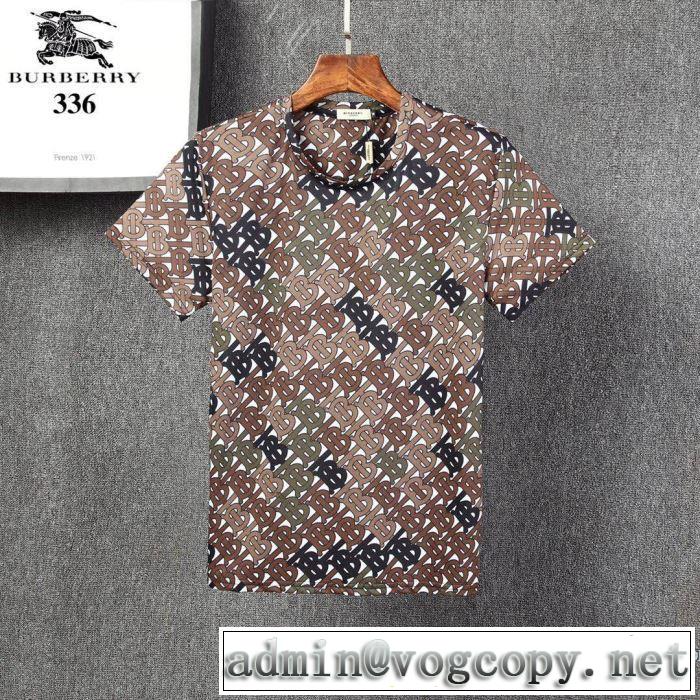 3色可選 バーバリー普段見ないデザインばかり  BURBERRY 高級感のある素材 半袖Tシャツ 価格帯が低い