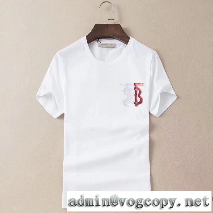 バーバリー 3色可選 おしゃれに大人の必見 BURBERRY 半袖Tシャツ 絶対に見逃せない