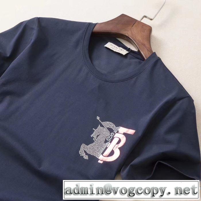 バーバリー 3色可選 おしゃれに大人の必見 BURBERRY 半袖Tシャツ 絶対に見逃せない