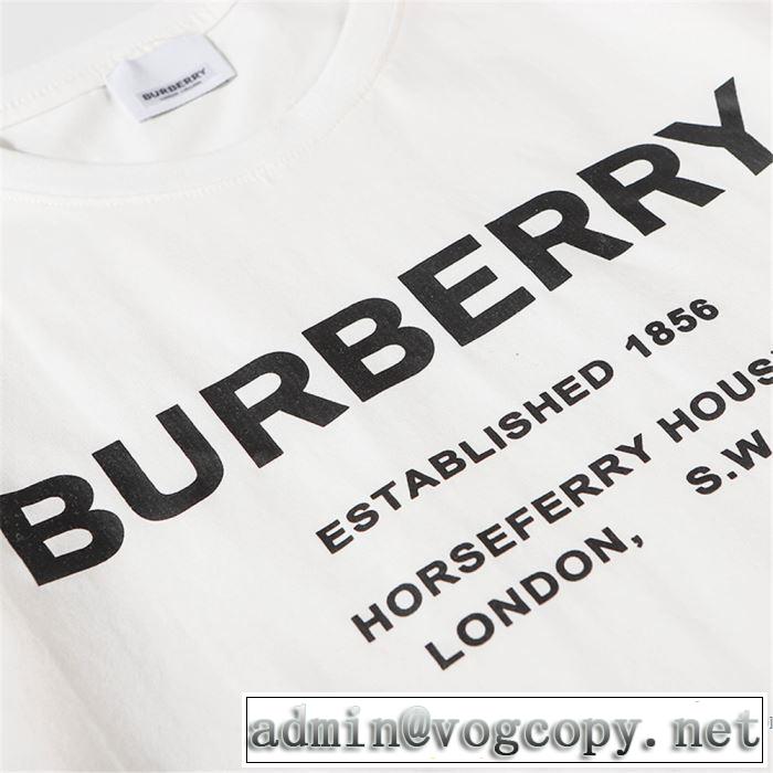 バーバリー BURBERRY 2色可選 コーデの完成度を高める 半袖Tシャツ この時期の一番人気は