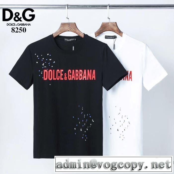 2020年春限定 2色可選 半袖Tシャツ 海外でも人気なブランド ドルチェ＆ガッバーナ Dolce&Gabbana