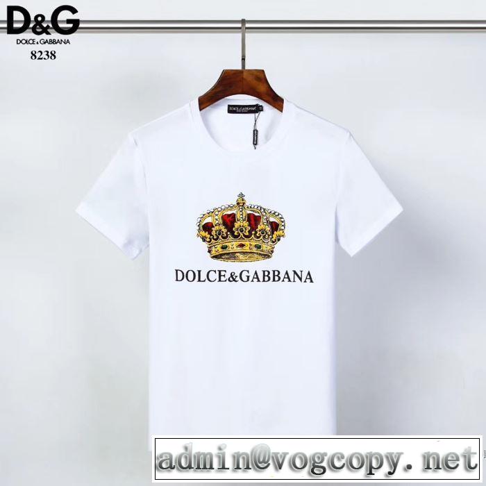 おしゃれに大人の必見 2色可選 半袖Tシャツ 大人の新作こそ ドルチェ＆ガッバーナ Dolce&Gabbana