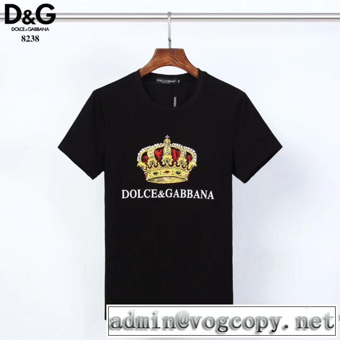 おしゃれに大人の必見 2色可選 半袖Tシャツ 大人の新作こそ ドルチェ＆ガッバーナ Dolce&Gabbana