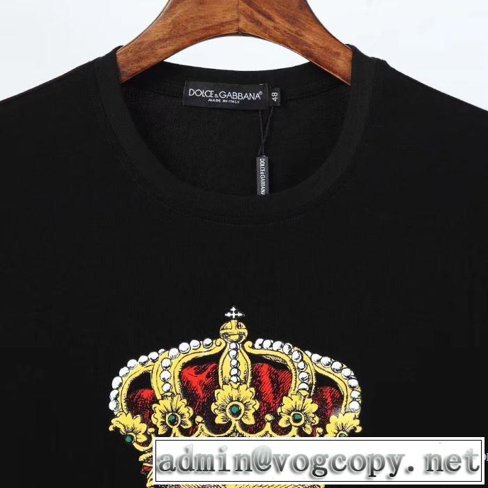 おしゃれに大人の必見 2色可選 半袖Tシャツ 大人の新作こそ ドルチェ＆ガッバーナ Dolce&Gabbana