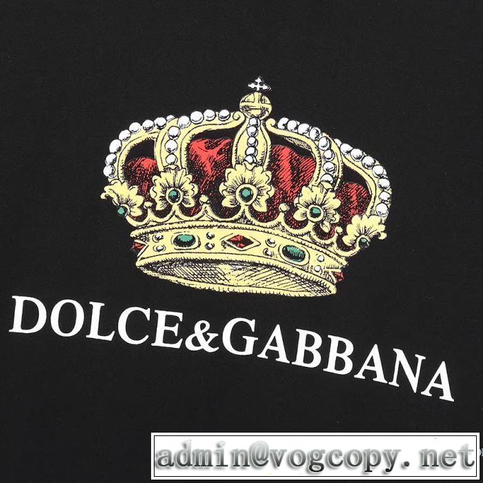 おしゃれに大人の必見 2色可選 半袖Tシャツ 大人の新作こそ ドルチェ＆ガッバーナ Dolce&Gabbana