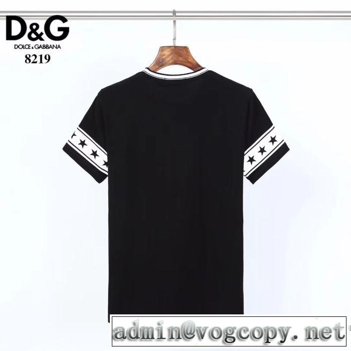通勤通学どちらでも使え 2色可選 半袖Tシャツ 価格も嬉しいアイテム ドルチェ＆ガッバーナ Dolce&Gabbana