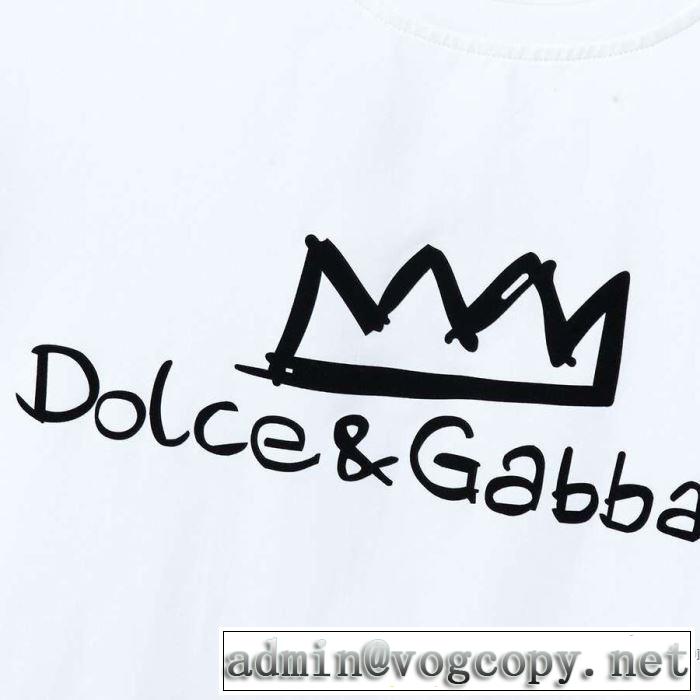 人気ランキング最高 2色可選 半袖Tシャツ 新作が見逃せない ドルチェ＆ガッバーナ Dolce&Gabbana