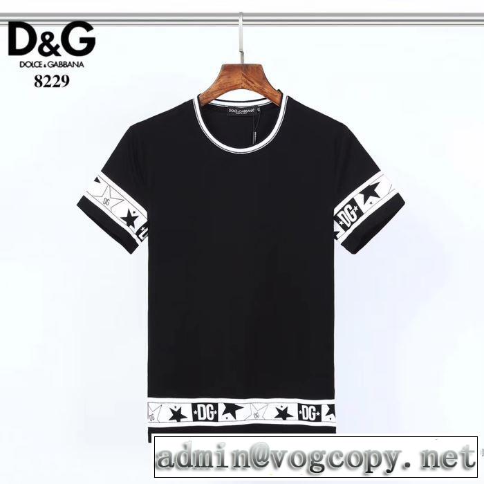 2色可選 有名ブランドです 半袖Tシャツ 一目惚れ級に ドルチェ＆ガッバーナ Dolce&Gabbana 争奪戦必至