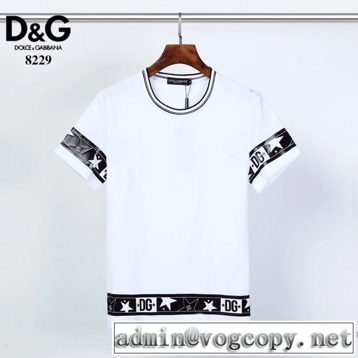 2色可選 有名ブランドです 半袖Tシャツ 一目惚れ級に ドルチェ＆ガッバーナ Dolce&Gabbana 争奪戦必至