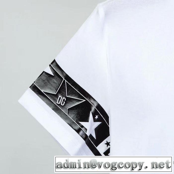 2色可選 有名ブランドです 半袖Tシャツ 一目惚れ級に ドルチェ＆ガッバーナ Dolce&Gabbana 争奪戦必至