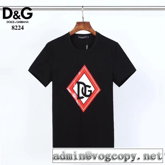 2色可選  2020モデル 半袖Tシャツ スタイルアップ ドルチェ＆ガッバーナ Dolce&Gabbana
