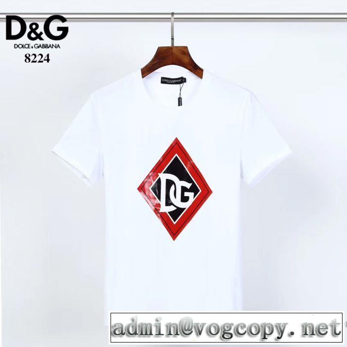 2色可選  2020モデル 半袖Tシャツ スタイルアップ ドルチェ＆ガッバーナ Dolce&Gabbana