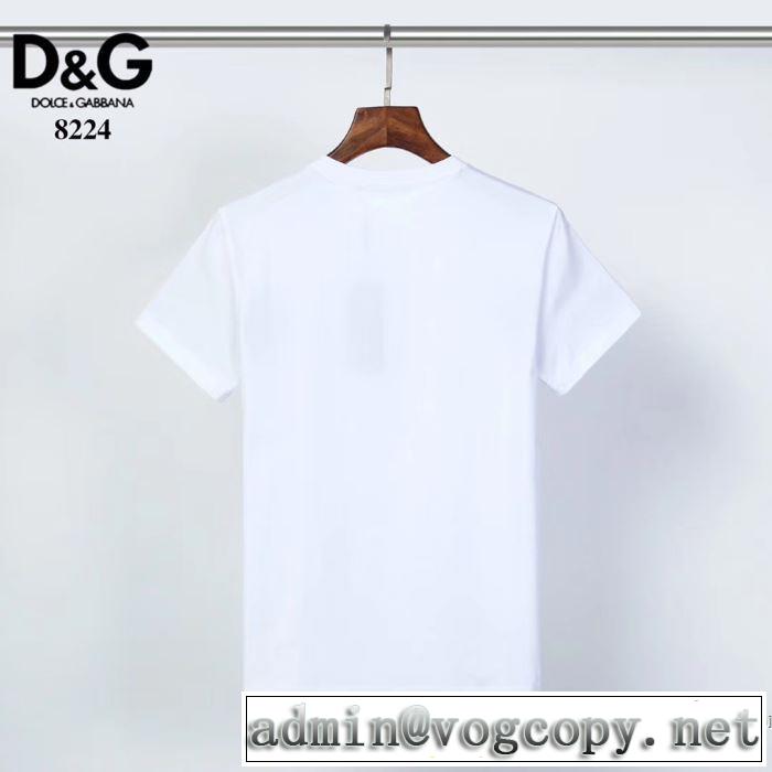 2色可選  2020モデル 半袖Tシャツ スタイルアップ ドルチェ＆ガッバーナ Dolce&Gabbana