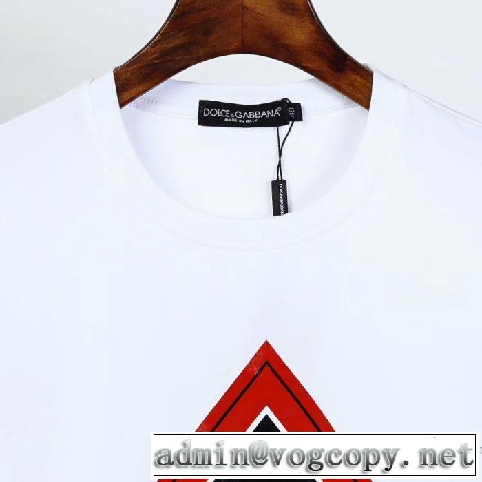2色可選  2020モデル 半袖Tシャツ スタイルアップ ドルチェ＆ガッバーナ Dolce&Gabbana