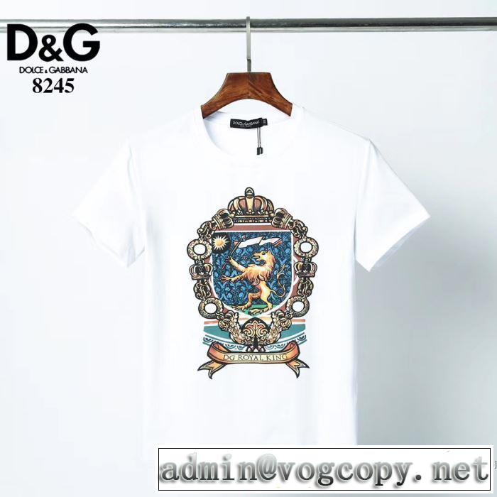 普段使いにも最適なアイテム 2色可選 半袖Tシャツ ストリート感あふれ ドルチェ＆ガッバーナ Dolce&Gabbana