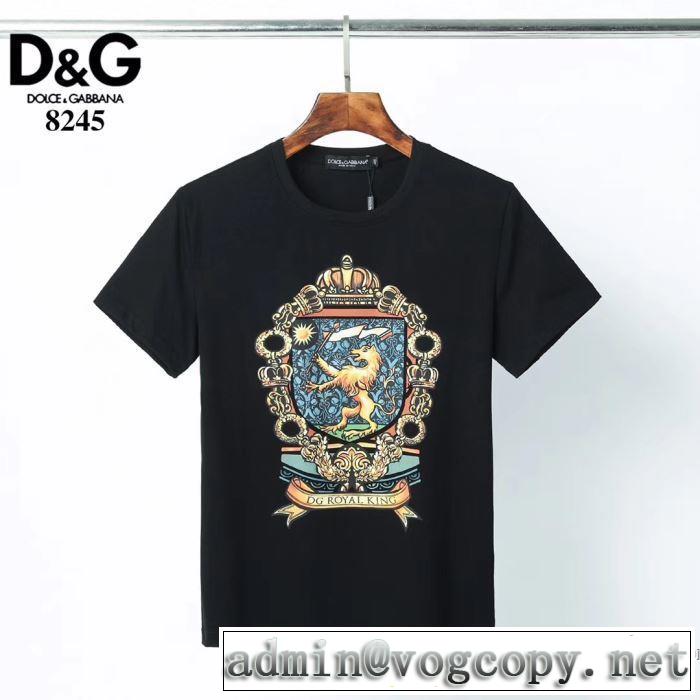 普段使いにも最適なアイテム 2色可選 半袖Tシャツ ストリート感あふれ ドルチェ＆ガッバーナ Dolce&Gabbana
