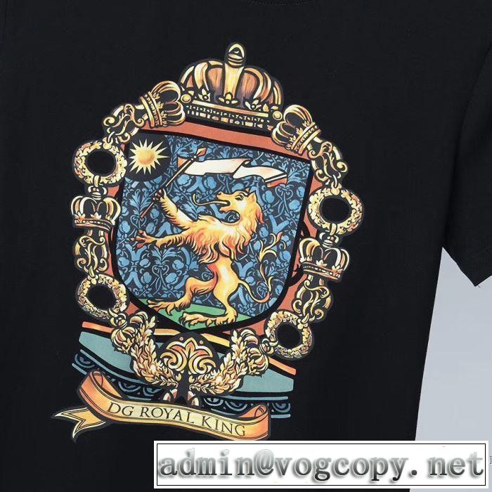 普段使いにも最適なアイテム 2色可選 半袖Tシャツ ストリート感あふれ ドルチェ＆ガッバーナ Dolce&Gabbana