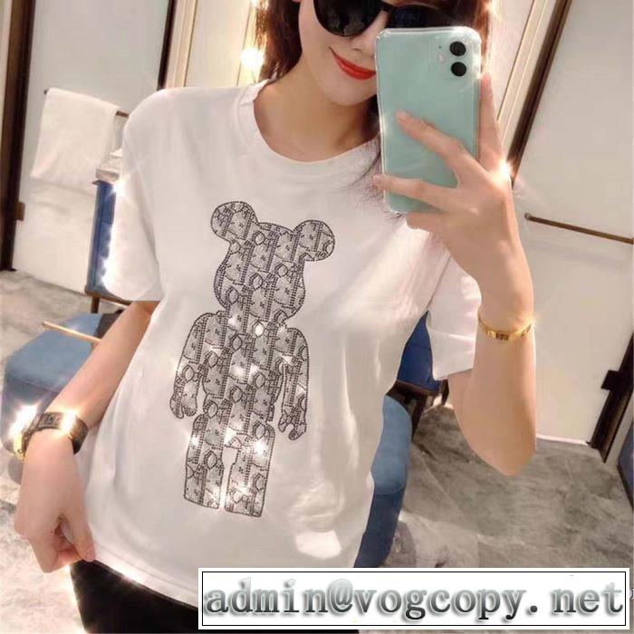 シンプルなファッション ディオール2色可選  DIOR  2020モデル 半袖Tシャツ スタイルアップ