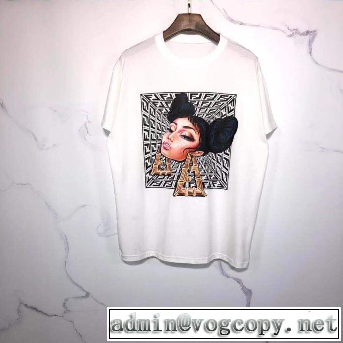 差をつけたい人にもおすすめ 多色可選 半袖Tシャツ 飽きもこないデザイン フェンディ FENDI