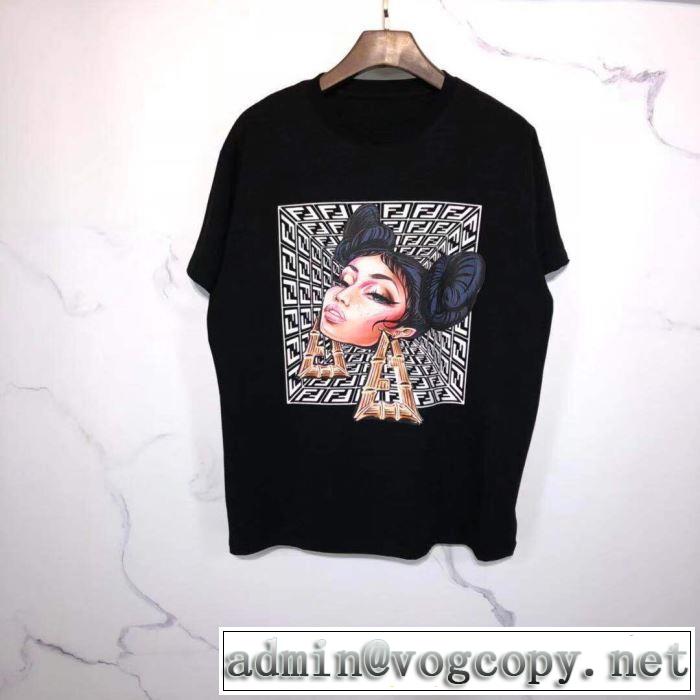差をつけたい人にもおすすめ 多色可選 半袖Tシャツ 飽きもこないデザイン フェンディ FENDI