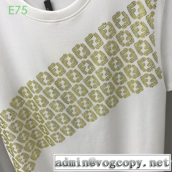 デザインお洒落 2色可選 半袖Tシャツ ストリート系に大人気 フェンディ FENDI 最新の入荷商品