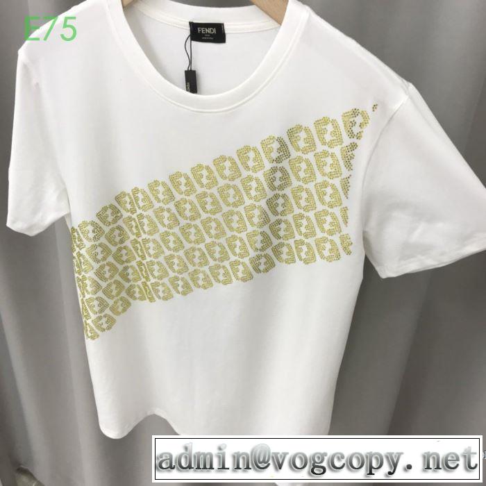 デザインお洒落 2色可選 半袖Tシャツ ストリート系に大人気 フェンディ FENDI 最新の入荷商品