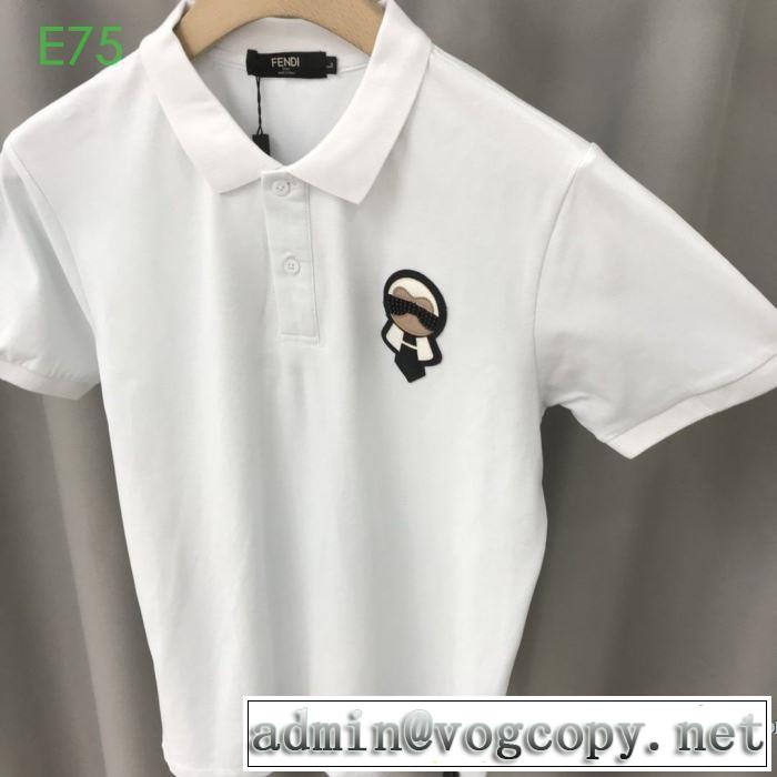 フェンディどのアイテムも手頃な価格で 2色可選  FENDI トレンド最先端のアイテム 半袖Tシャツ