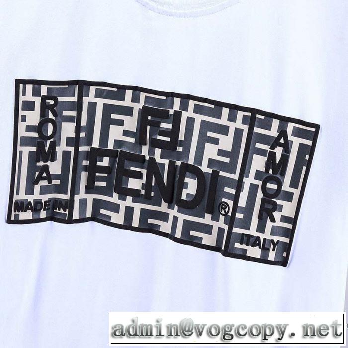 半袖Tシャツ 2色可選 差をつけたい人にもおすすめ フェンディ FENDI 春夏コレクション新品